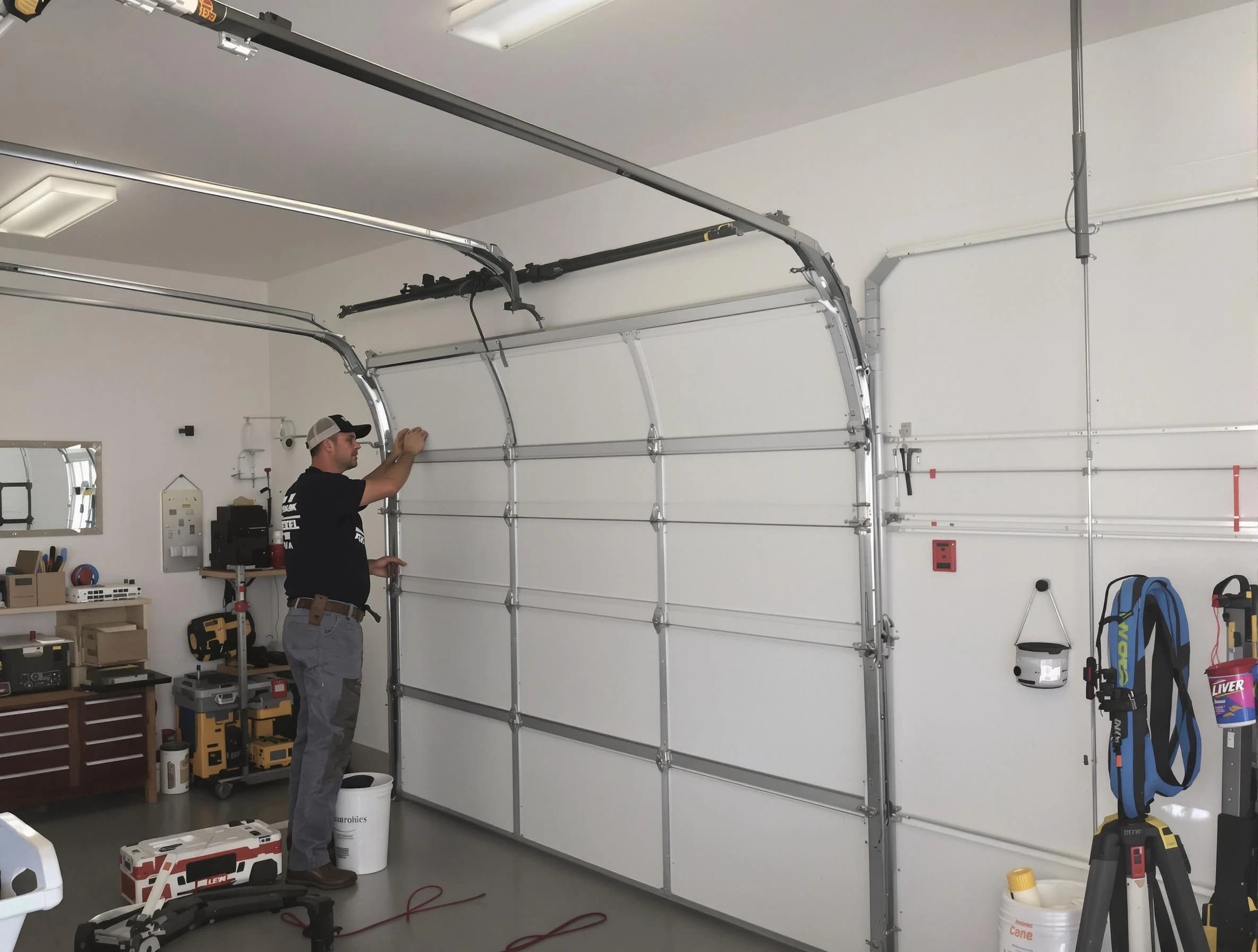 Hanceville Garage Door Repair team installing new garage door in Hanceville