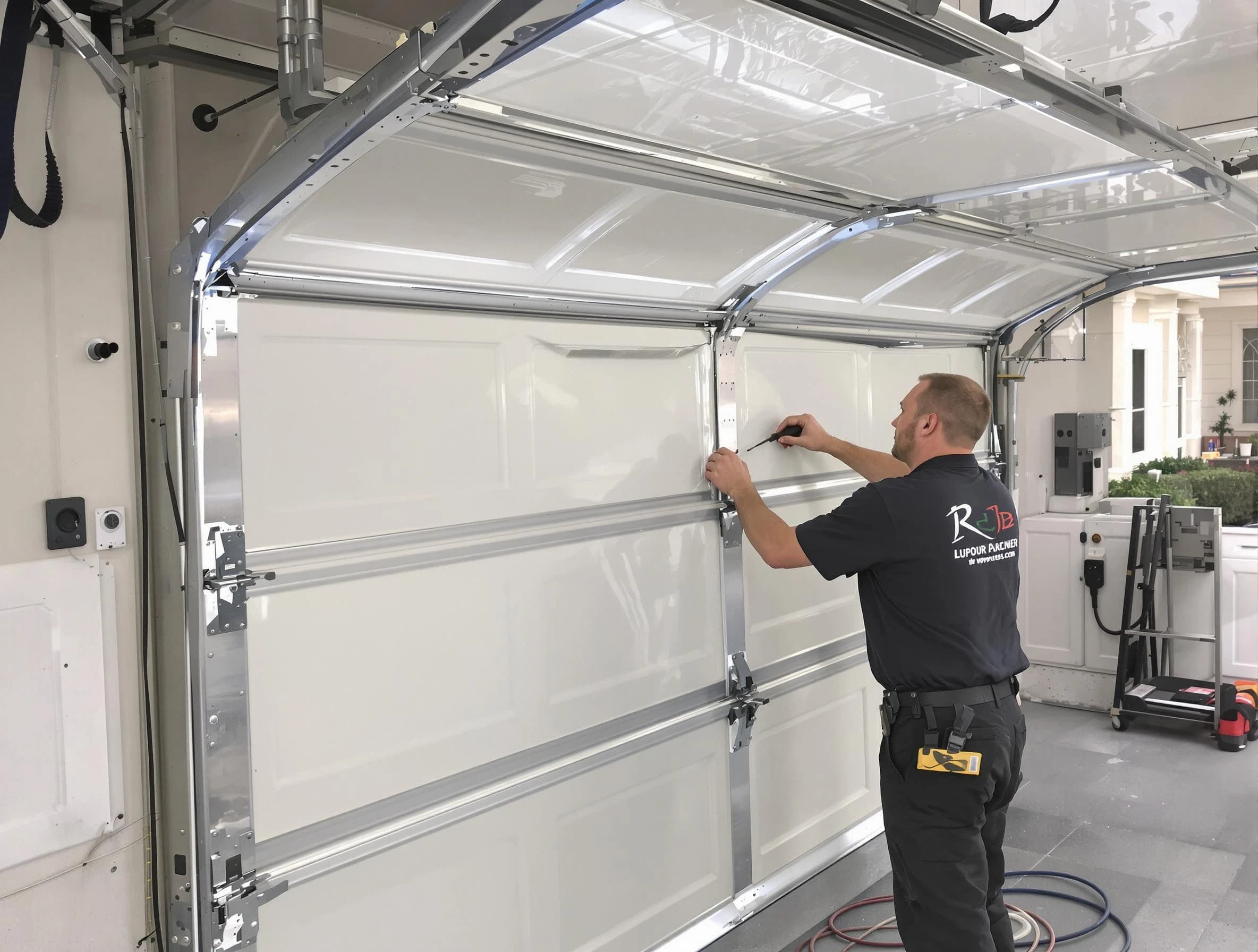 Hanceville Garage Door Repair professional performing panel repair in Hanceville