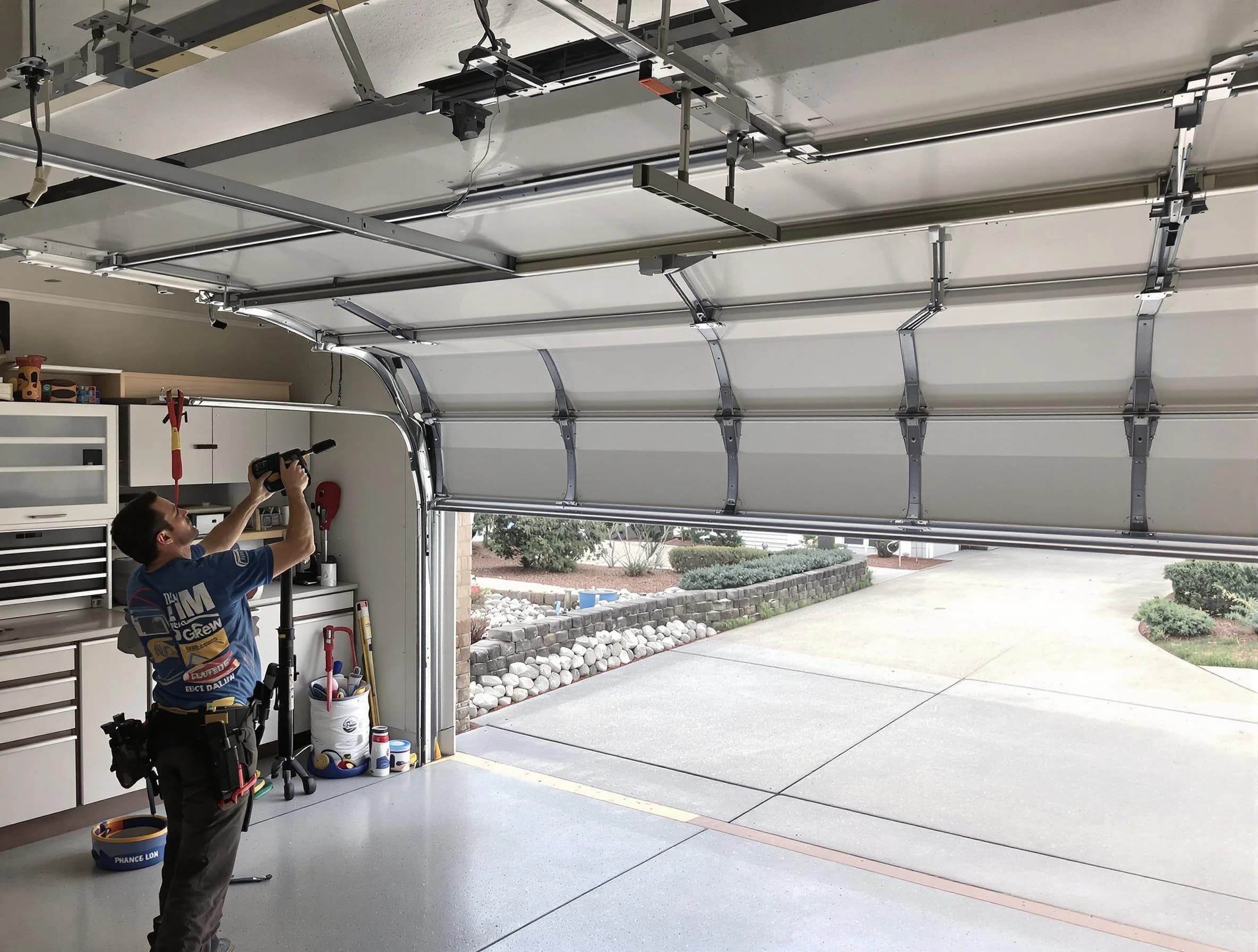 Garage door track repair service by Hanceville Garage Door Repair in Hanceville