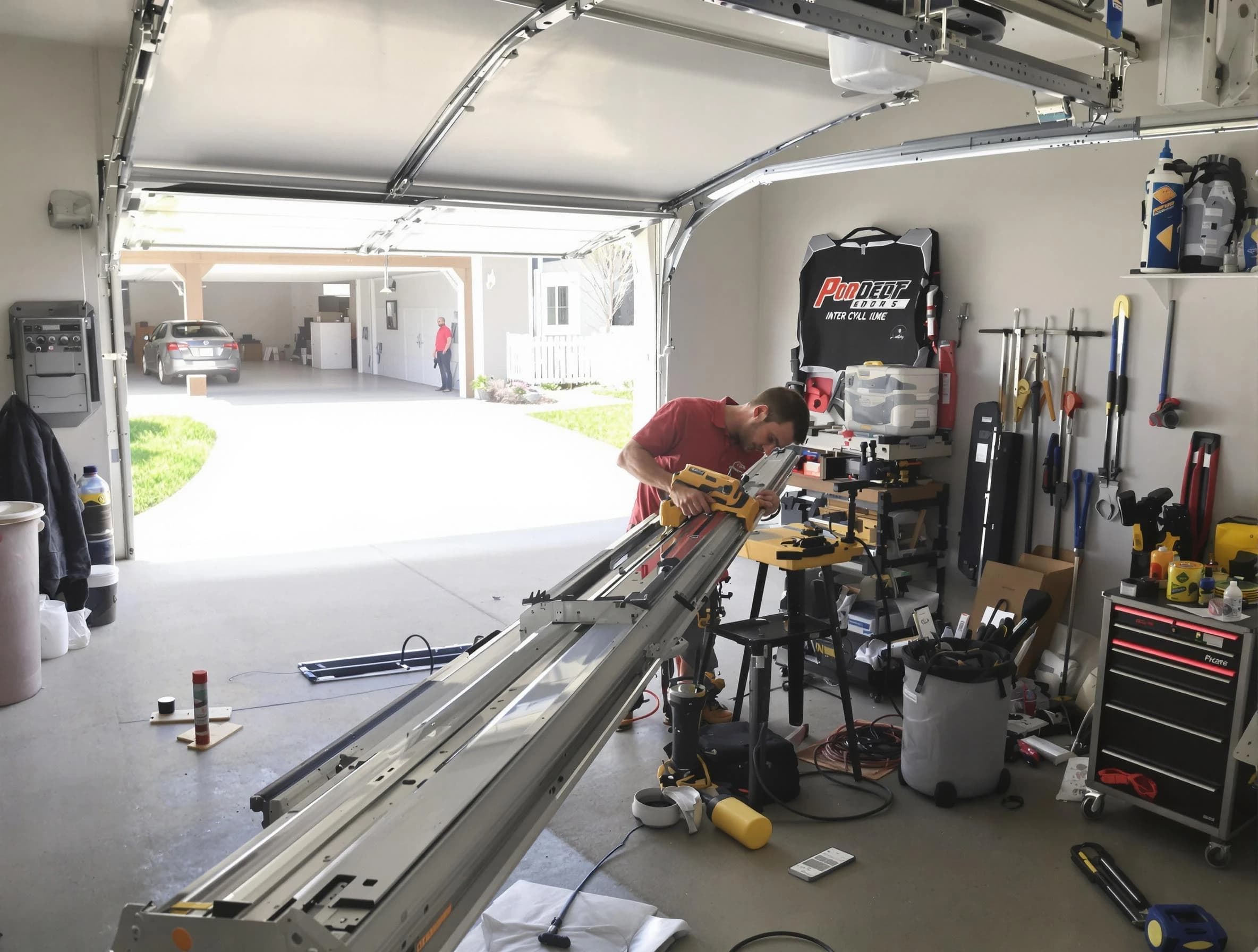 Hanceville Garage Door Repair expert performing track repair in Hanceville