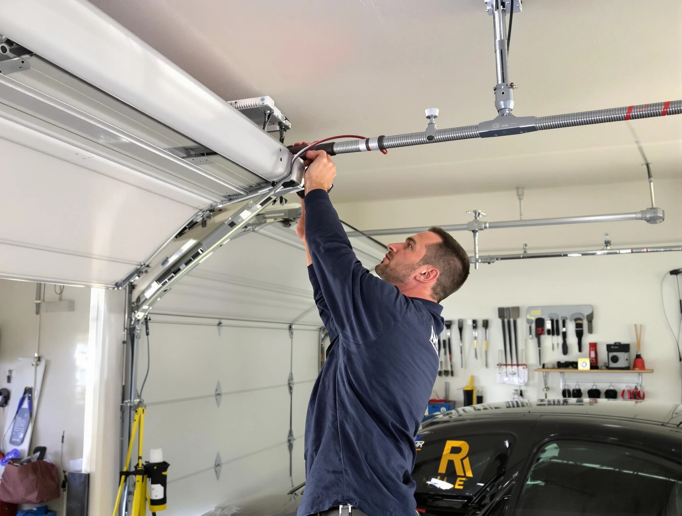 Hanceville Garage Door Repair technician performing garage door cable repair in Hanceville