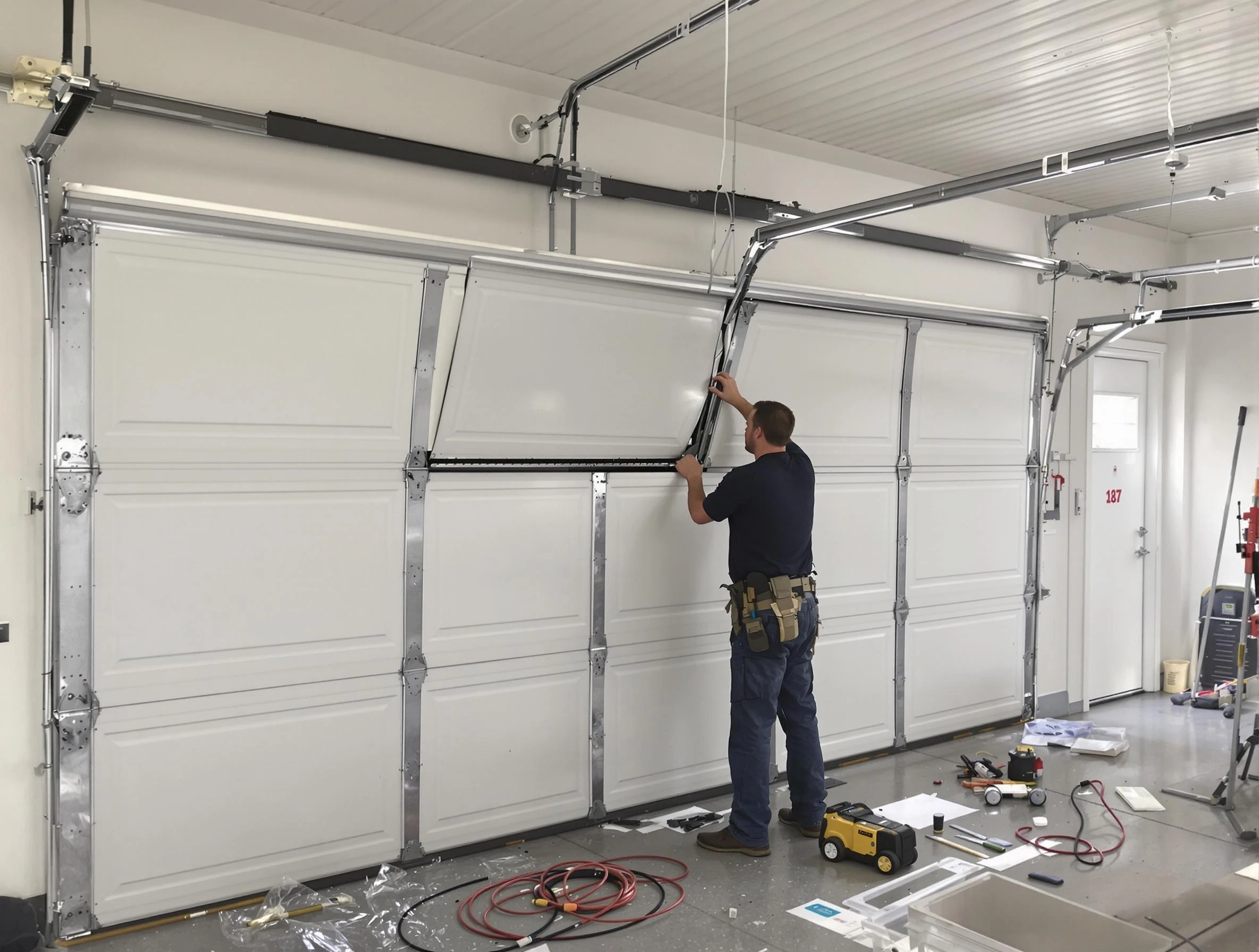 Garage Door Section Replacement in Hanceville
