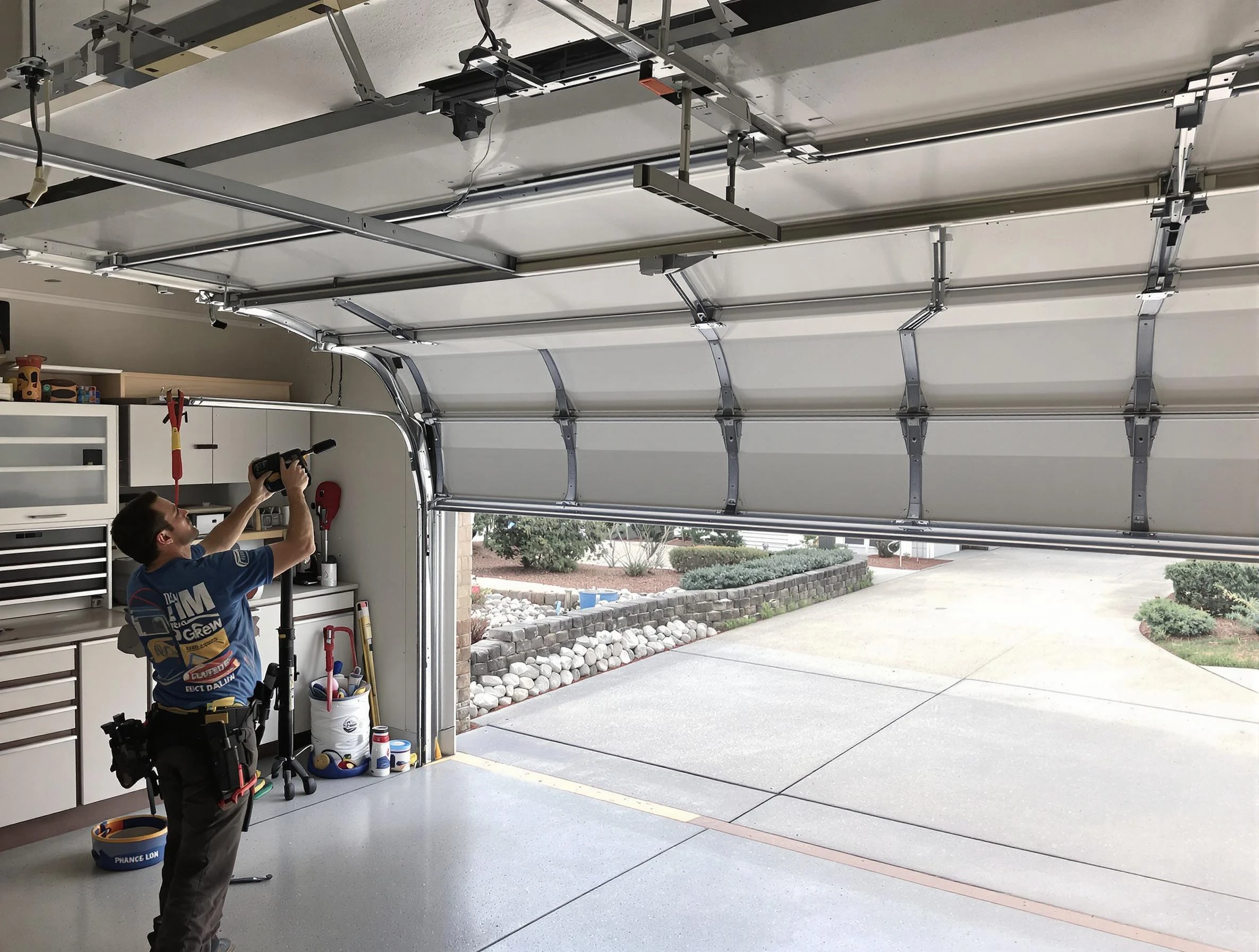 Garage door track repair service by Hanceville Garage Door Repair in Hanceville